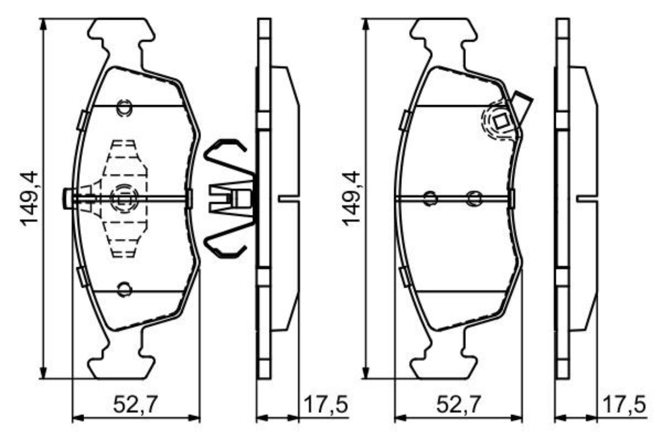 BOSCH brake pads 0986494687