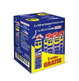 WD40 5X500ml + 400ML FLESSIBILE OMAGGIO