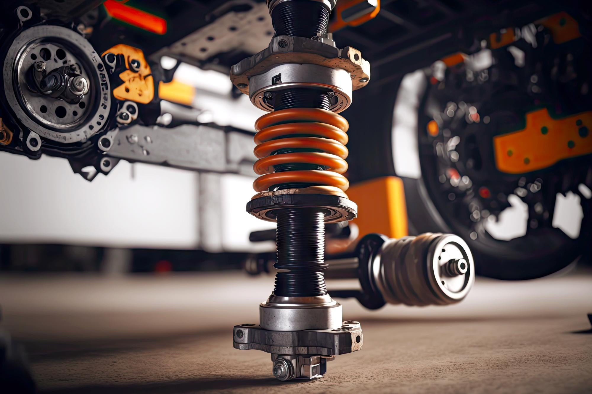 Shock absorbers, coil springs, leaf springs and related components