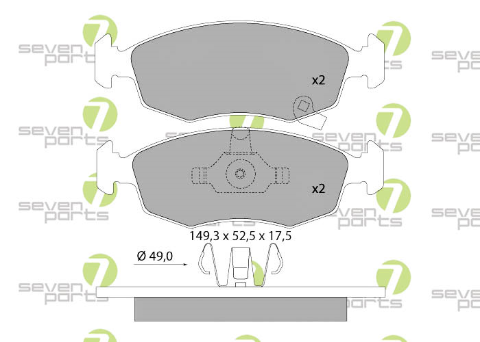 Pastiglie freno anteriori SEVEN PARTS SVP27290