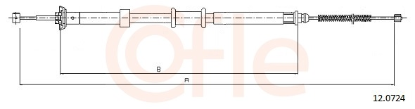 Cavo freno a mano, COFLE 12.0724