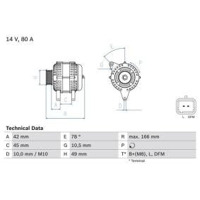 Alternatore, BOSCH 0 986 049 560