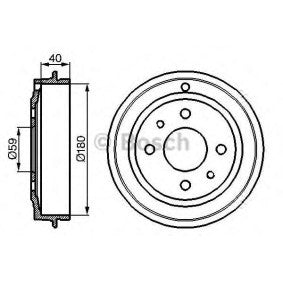 Brake drum, BOSCH 0 986 477 083 - 0