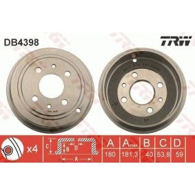 Brake drum, TRW DB4398