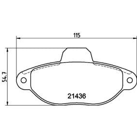 Brake pads, HELLA 8DB 355 019-161